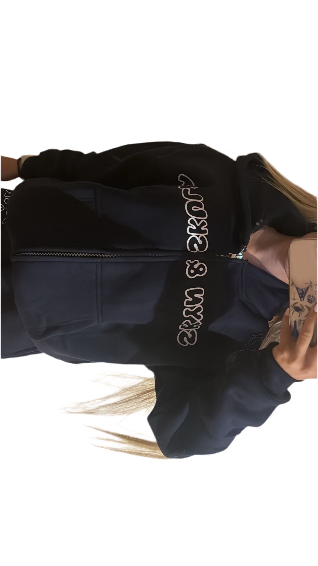 Skulpt slogan OVERSIZED zip-up hoodie & shorts set