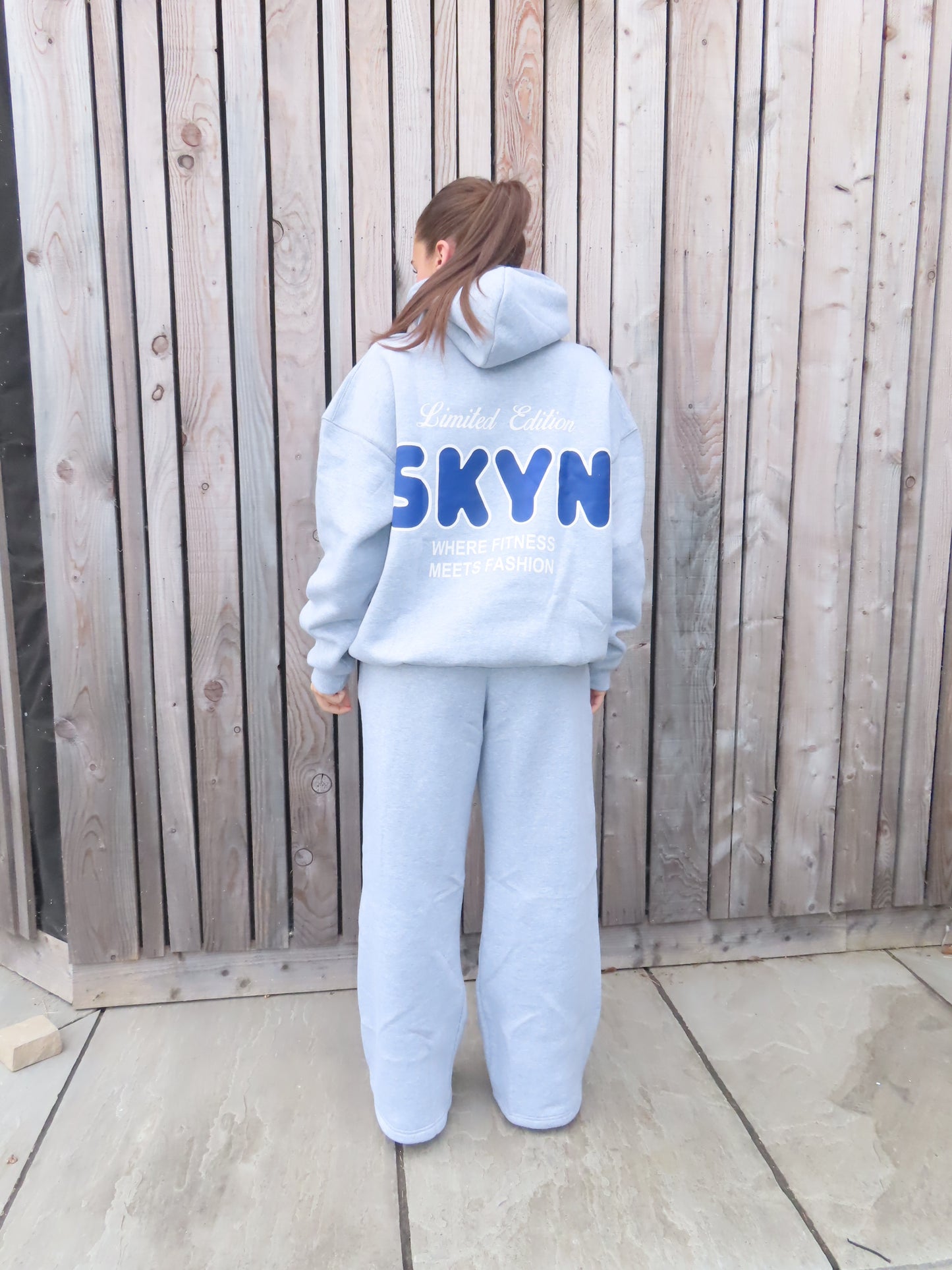 “COTTON GREY” straight leg tracksuit