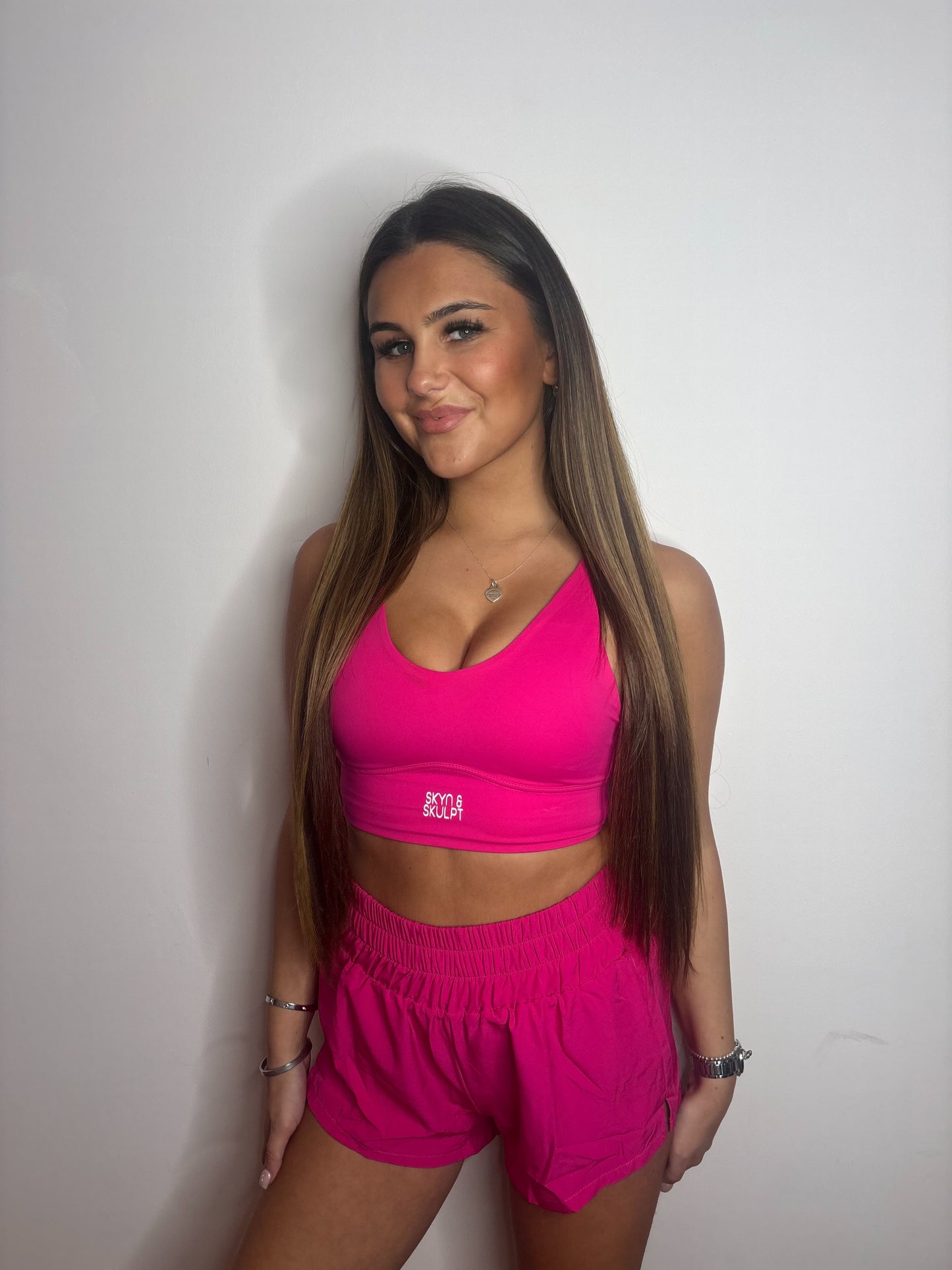 ELECTRIC PINK - runner shorts set