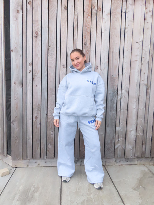 “COTTON GREY” straight leg tracksuit